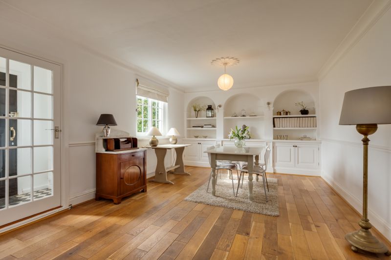 Traditional Hardwood Flooring in Dining Room
