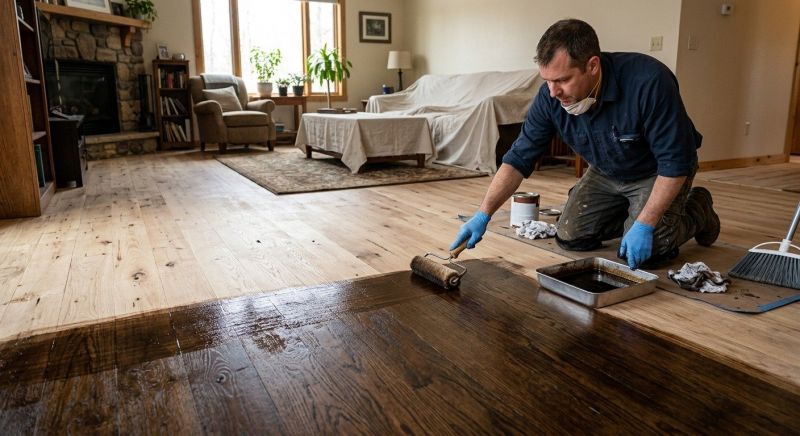 Hardwood Floor Staining in Olathe, KS